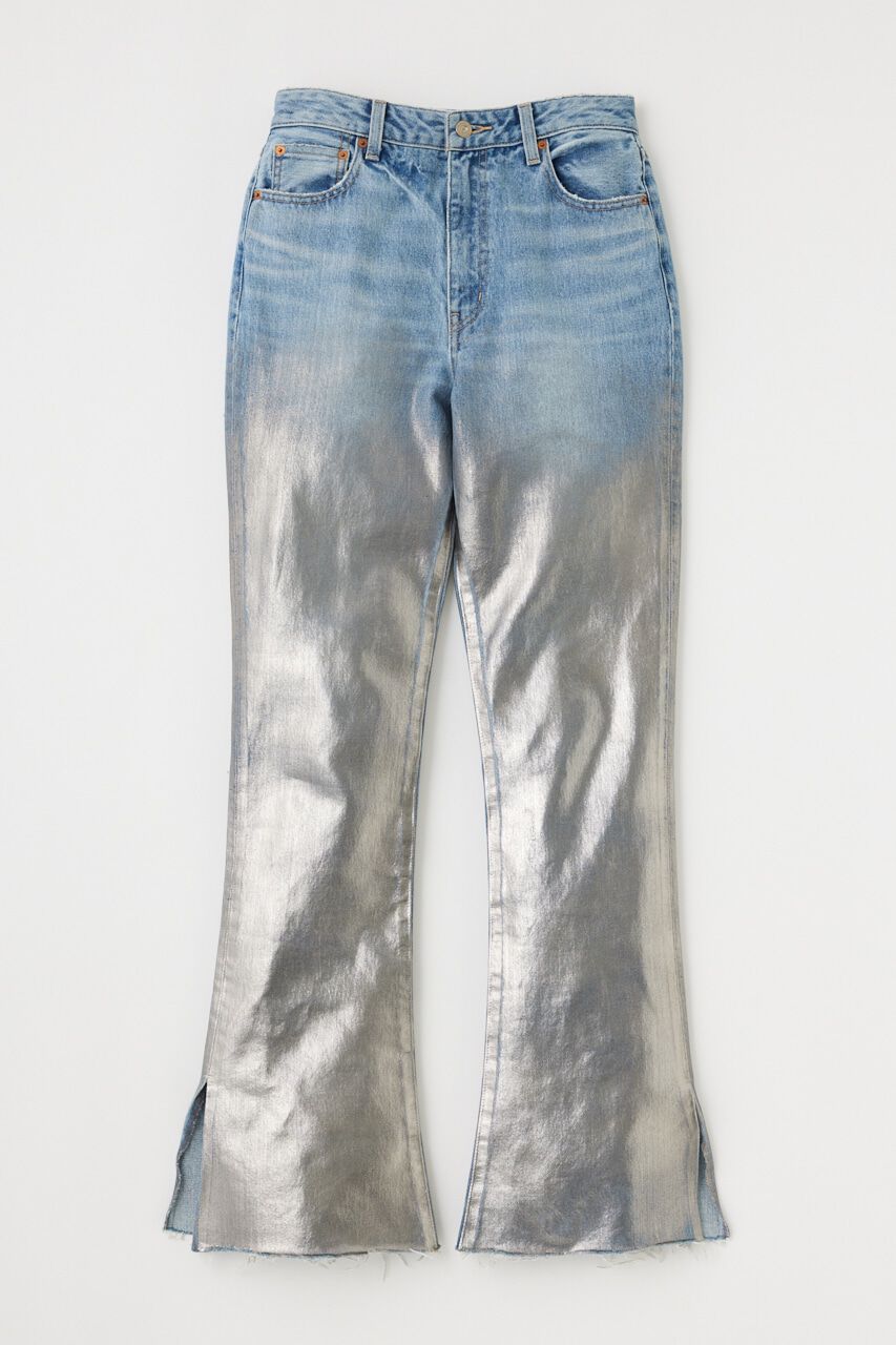 MOUSSY「FOIL PRINT SLIM FLARE」|デニム|