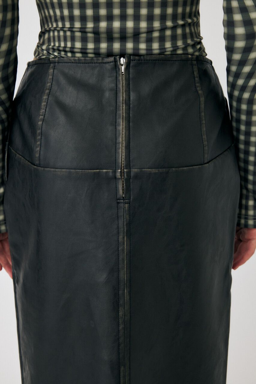 MOUSSY「AGED F／LEATHER スカート」|スカート|