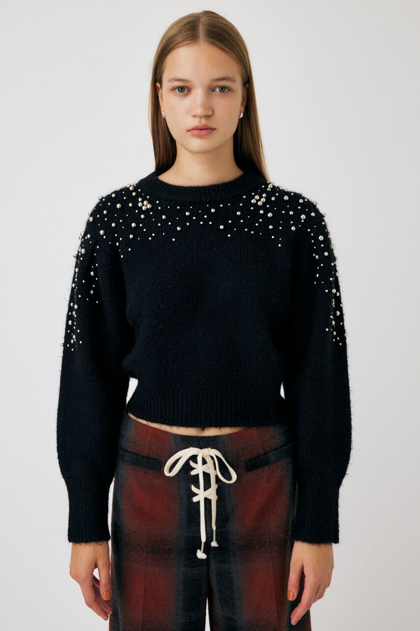MOUSSY「BEADS DECO ニット」|ニット・セーター|