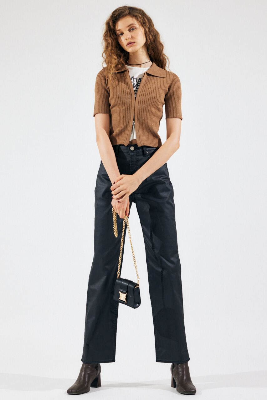 MOUSSY「ZIP UP KNIT シャツ」|ニット・セーター|