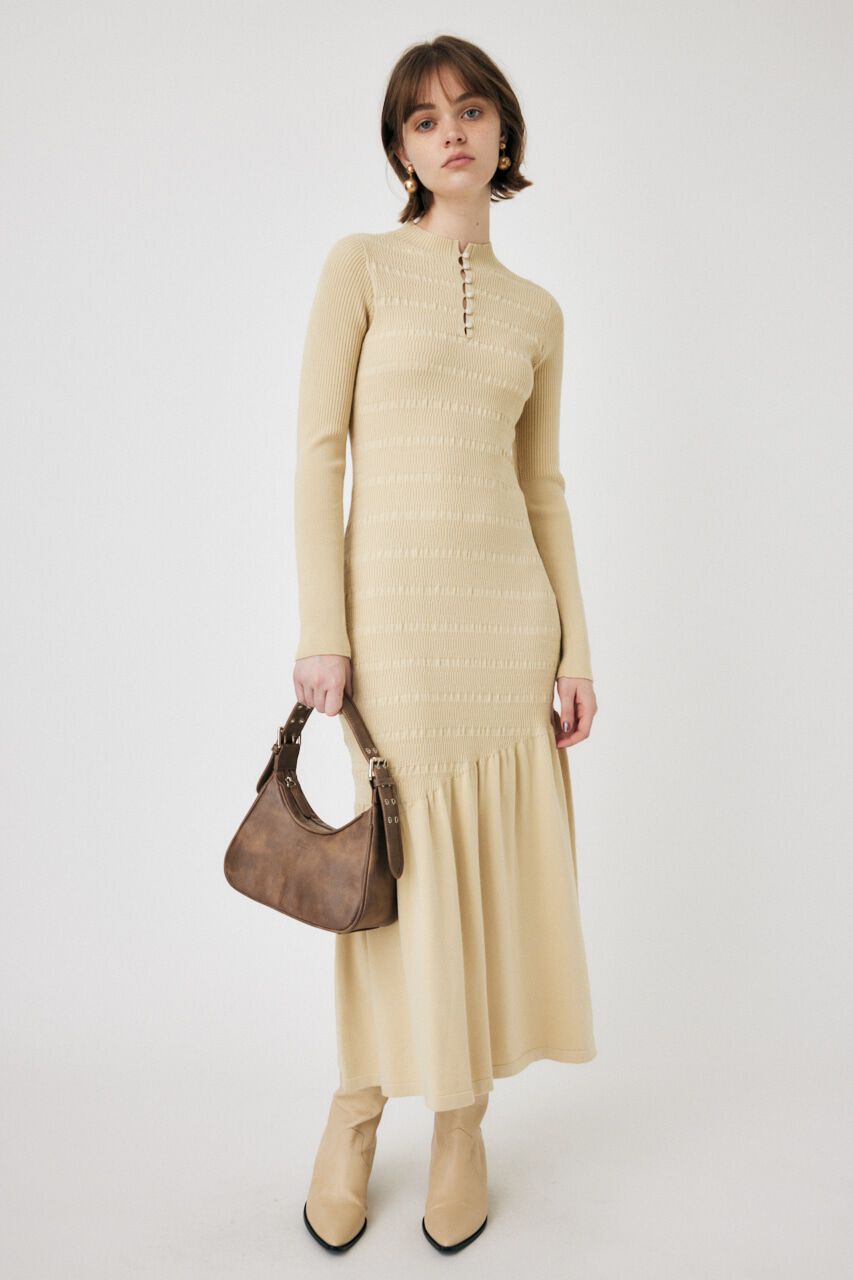 MOUSSY「FLARE HEM KNIT ドレス」|ワンピース|