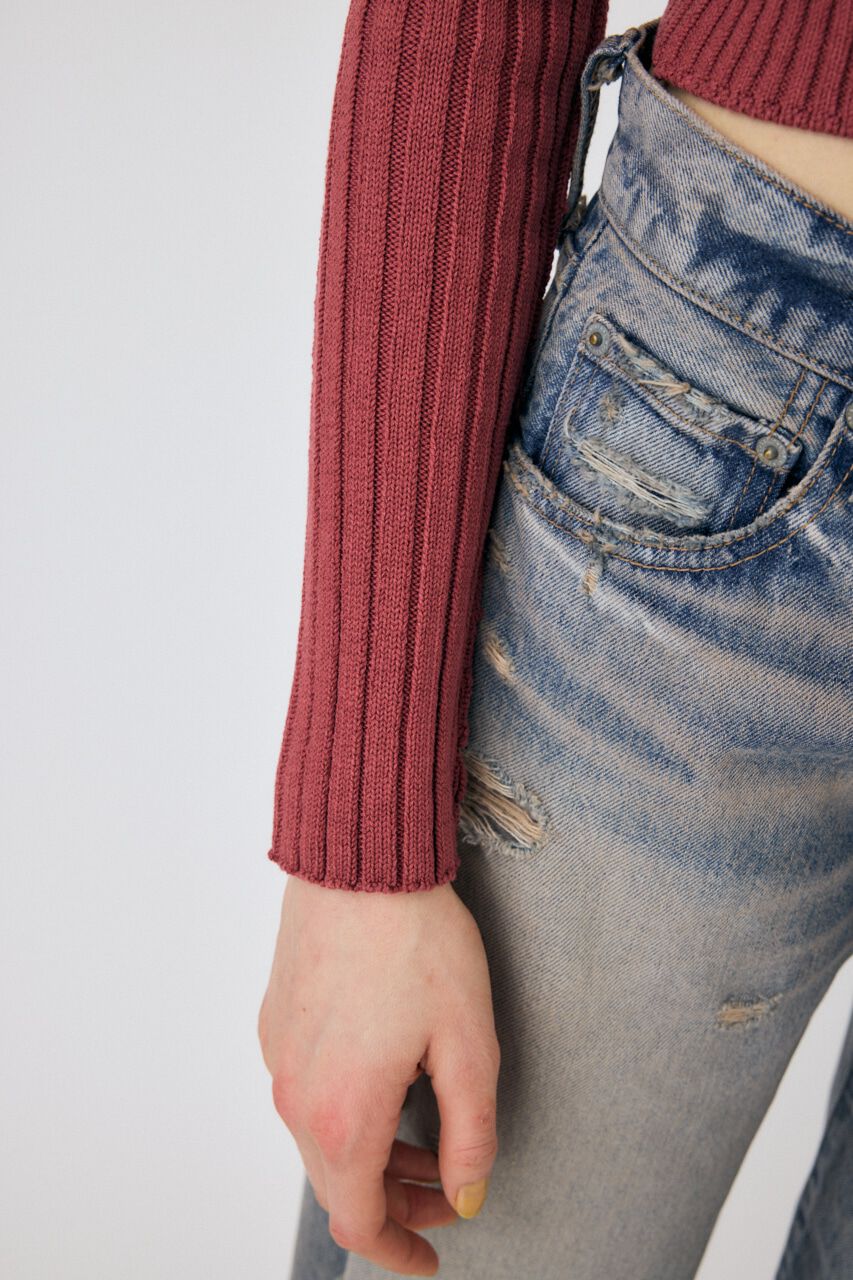 MOUSSY「ZIP UP RIB KNIT カーデ＆タンク」|ニット・セーター|