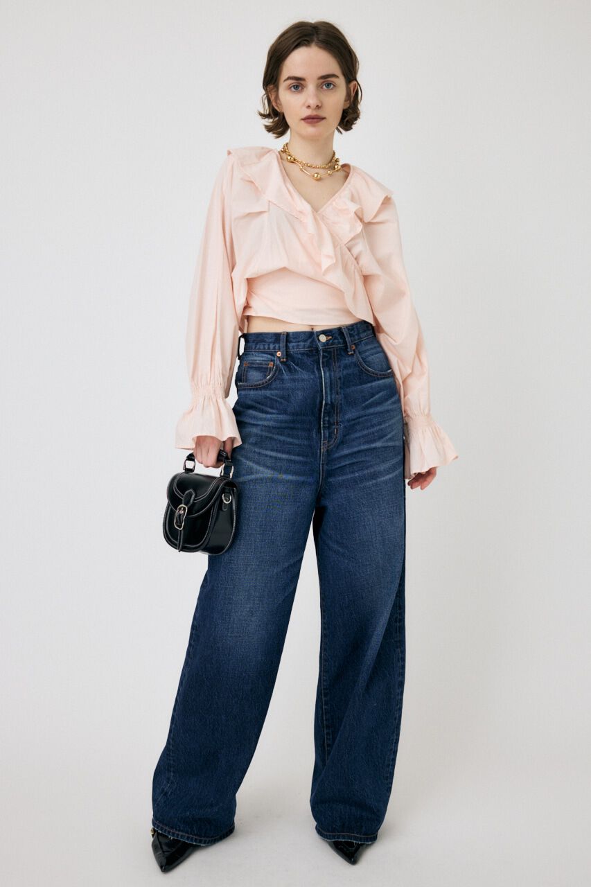 MOUSSY「VOLUME SLEEVE RUFFLE トップス」|シャツ・ブラウス|