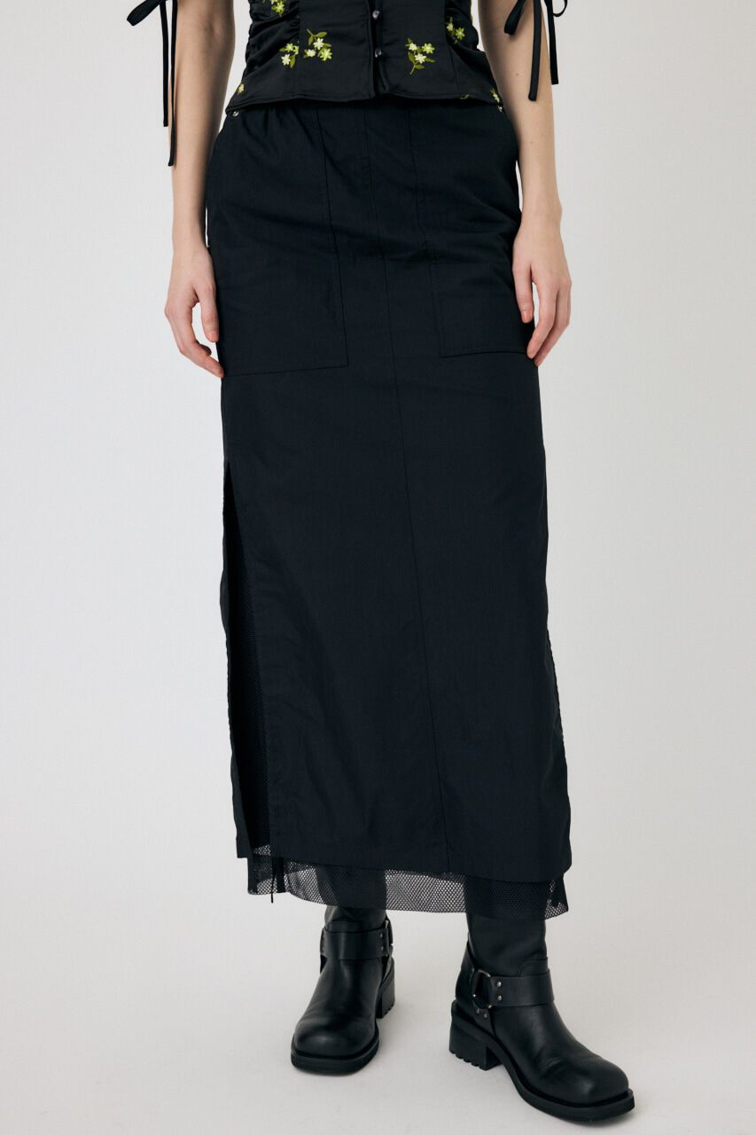 MOUSSY「MESH LAYERED CARGO スカート」|スカート|