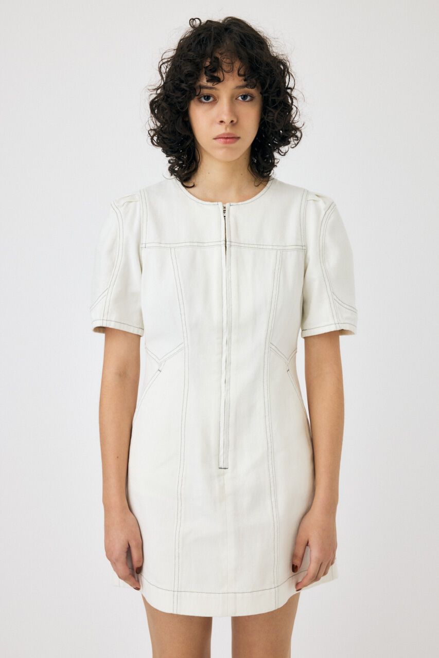 MOUSSY「FRONT ZIP MINI ドレス」|ワンピース|