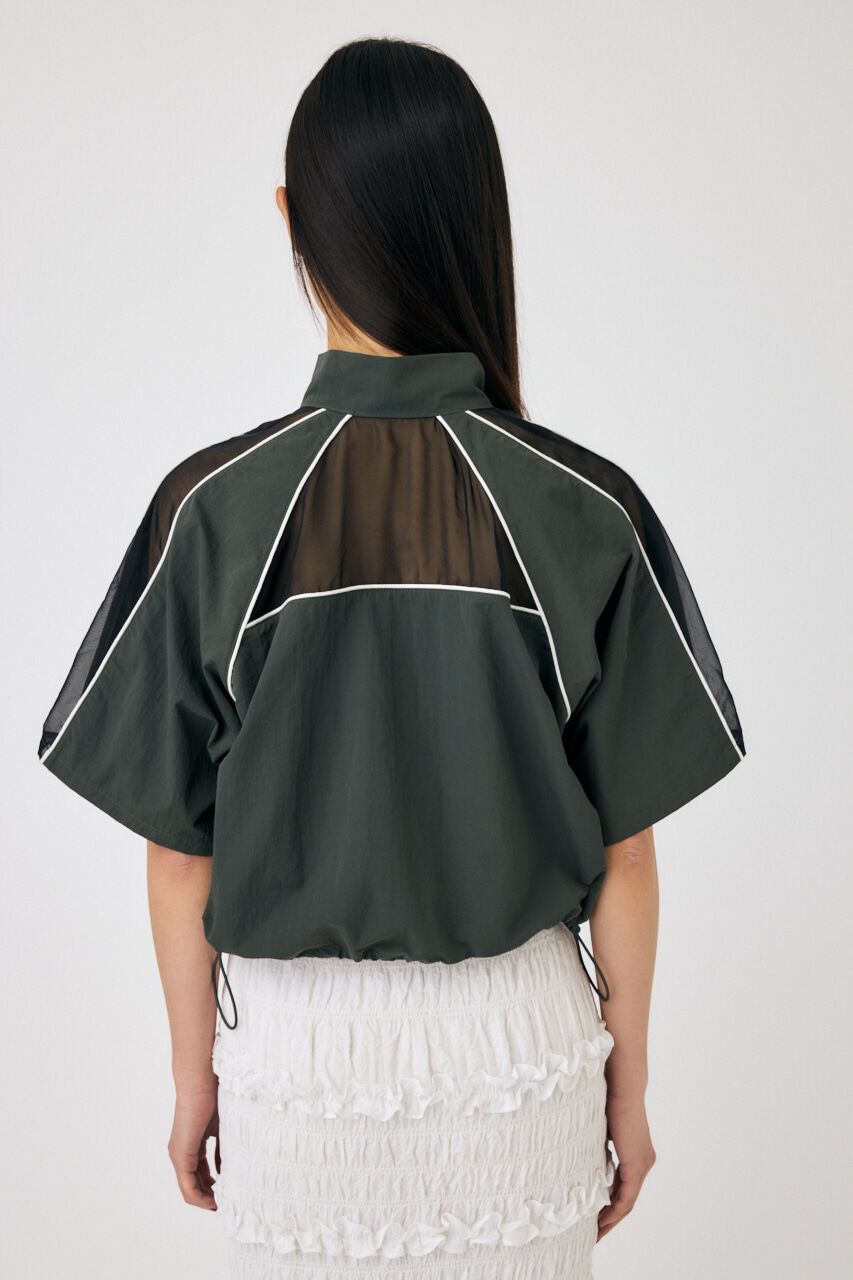 MOUSSY「PIPING HALF SLEEVE トラックジャケット」|Tシャツ・カットソー|