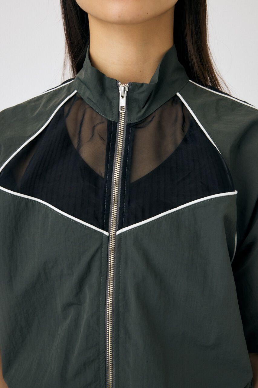 MOUSSY「PIPING HALF SLEEVE トラックジャケット」|Tシャツ・カットソー|