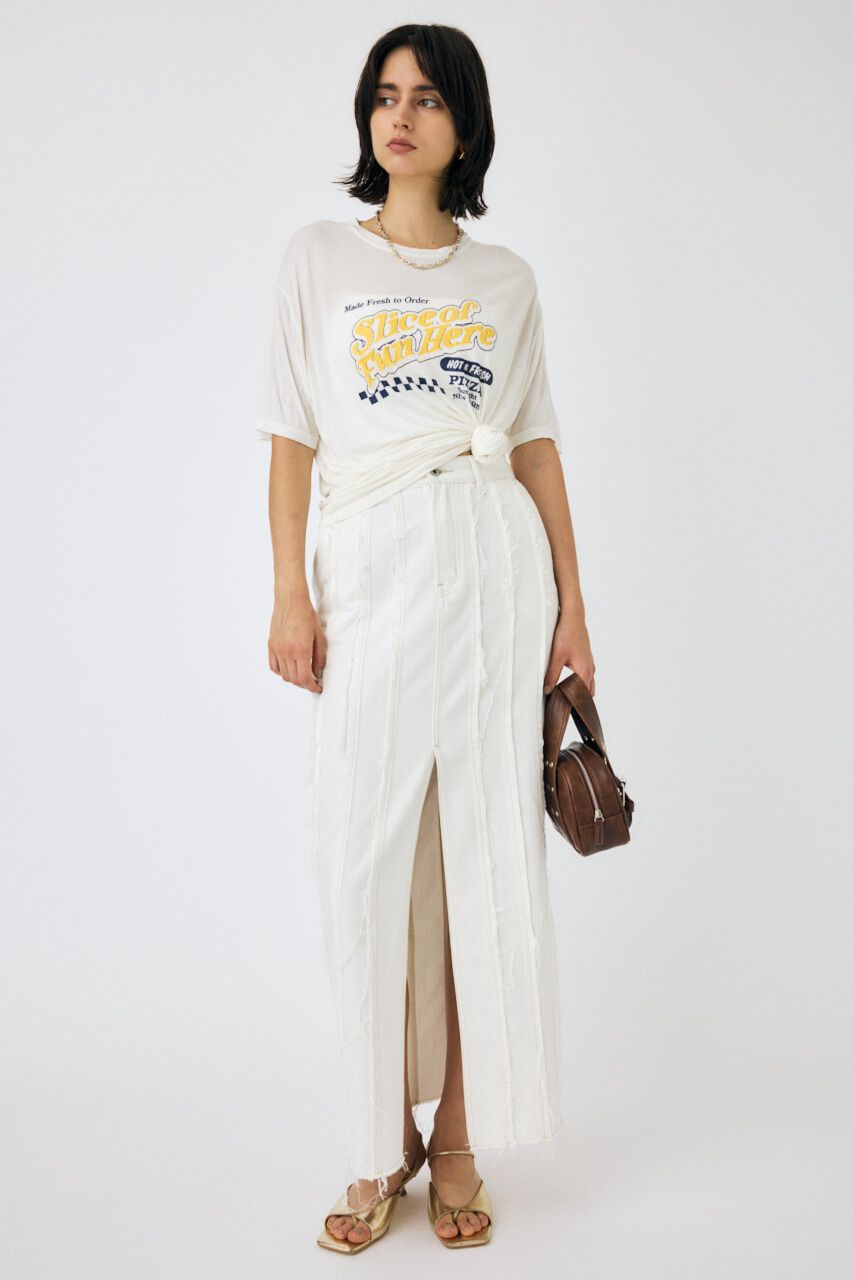 MOUSSY「FRONT SLIT FRINGE スカート」|スカート|