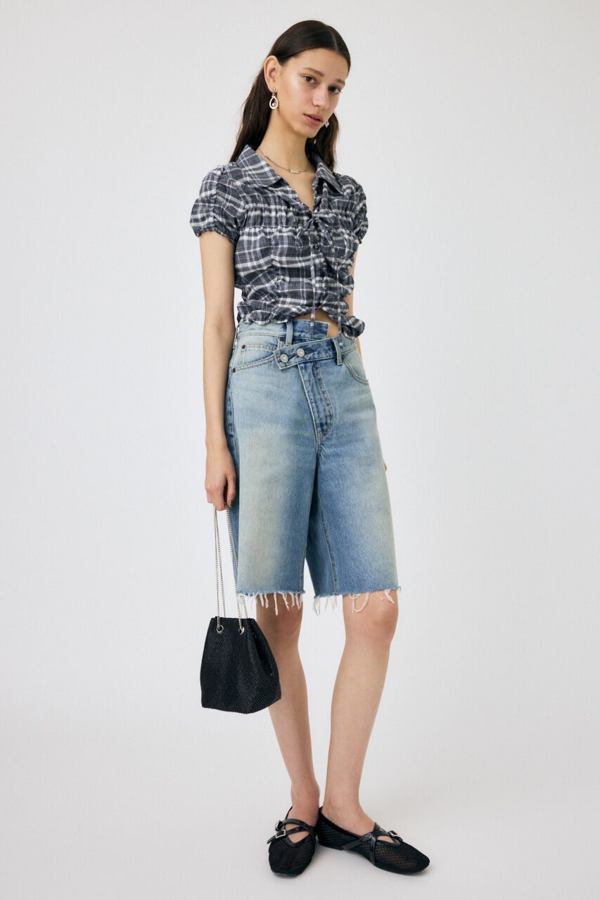 MOUSSY「SHIRRING RIBBON シャツ」|シャツ・ブラウス|