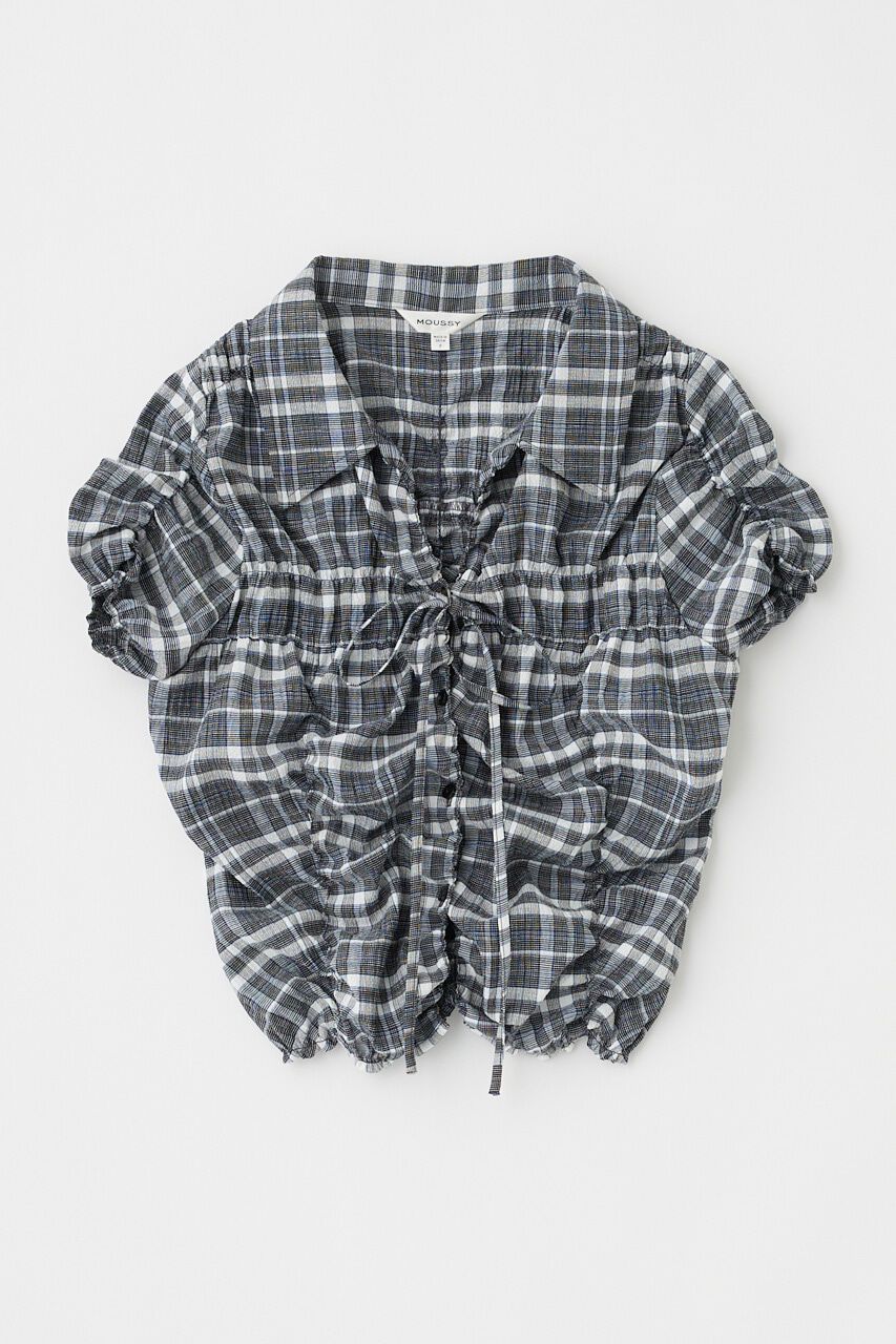 MOUSSY「SHIRRING RIBBON シャツ」|シャツ・ブラウス|