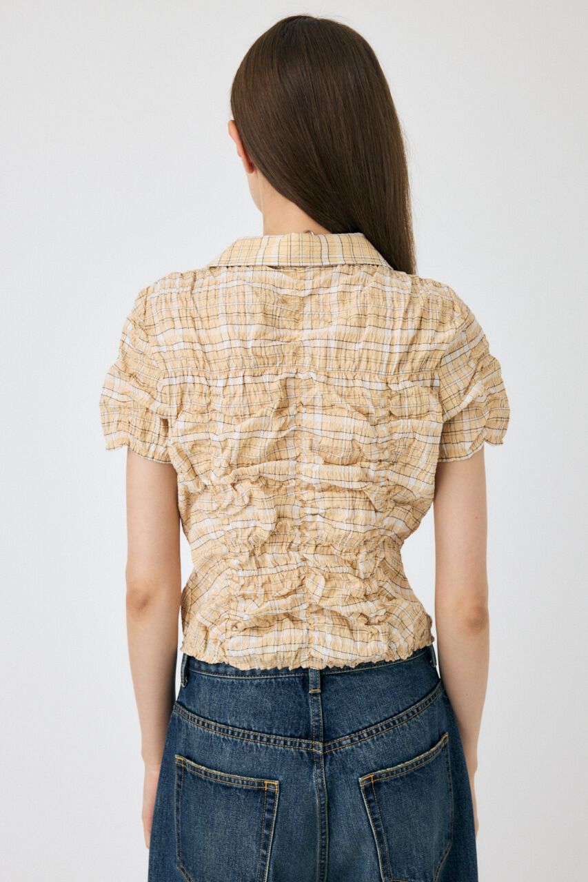 MOUSSY「SHIRRING RIBBON シャツ」|シャツ・ブラウス|