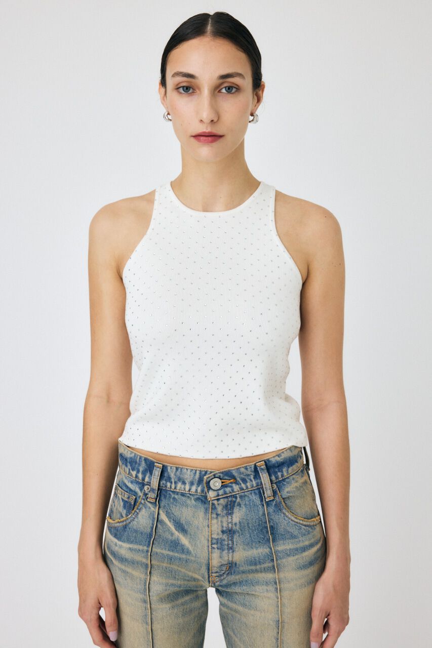 MOUSSY「RHINESTONE タンク」|タンクトップ|