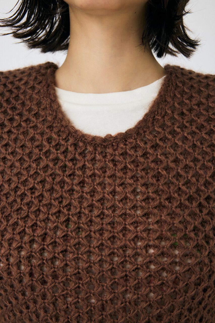 MOUSSY「MESH ニットベスト」|ニット・セーター|