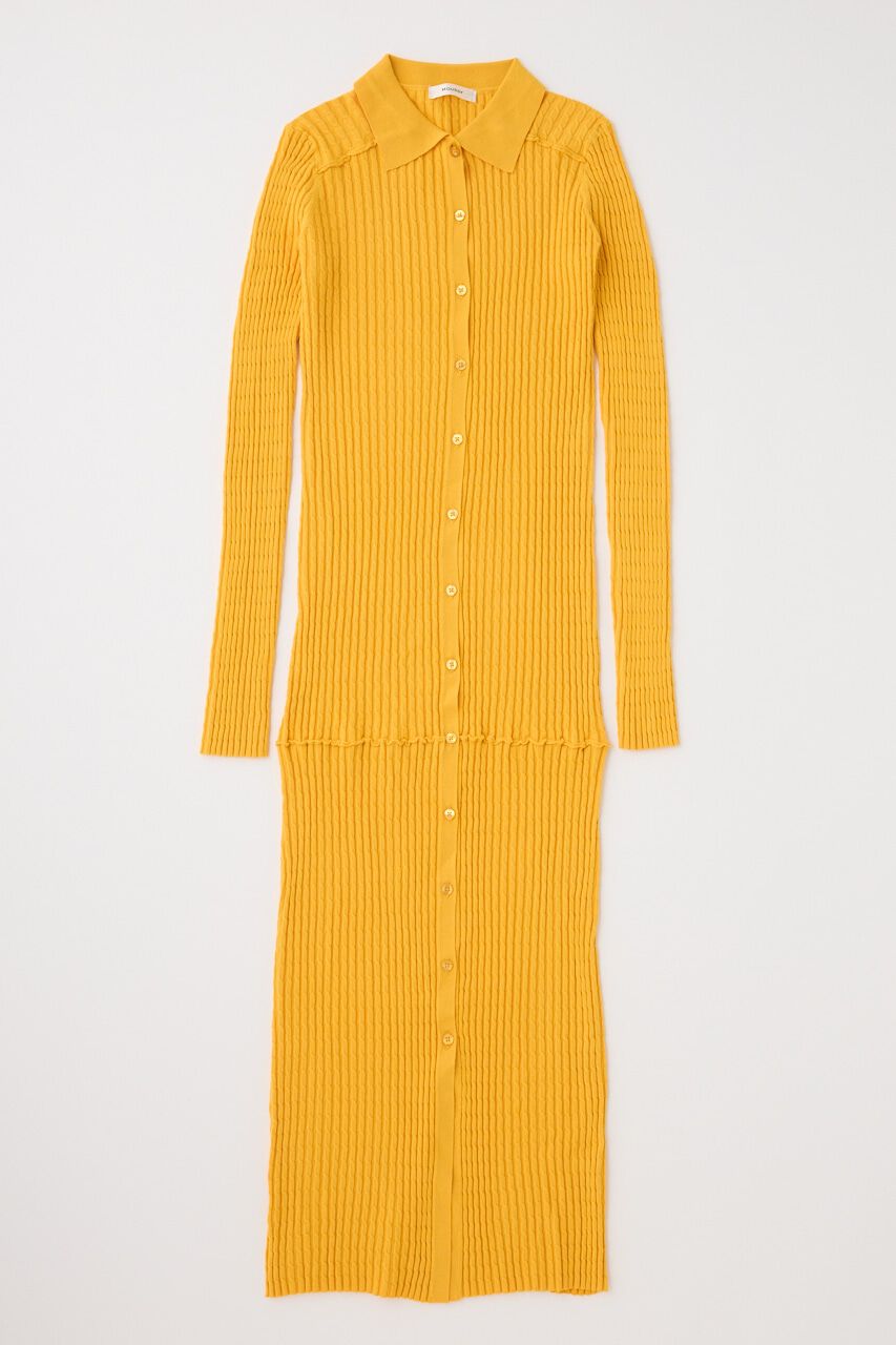 MOUSSY「CABLE KNIT ロングドレス」|ワンピース|