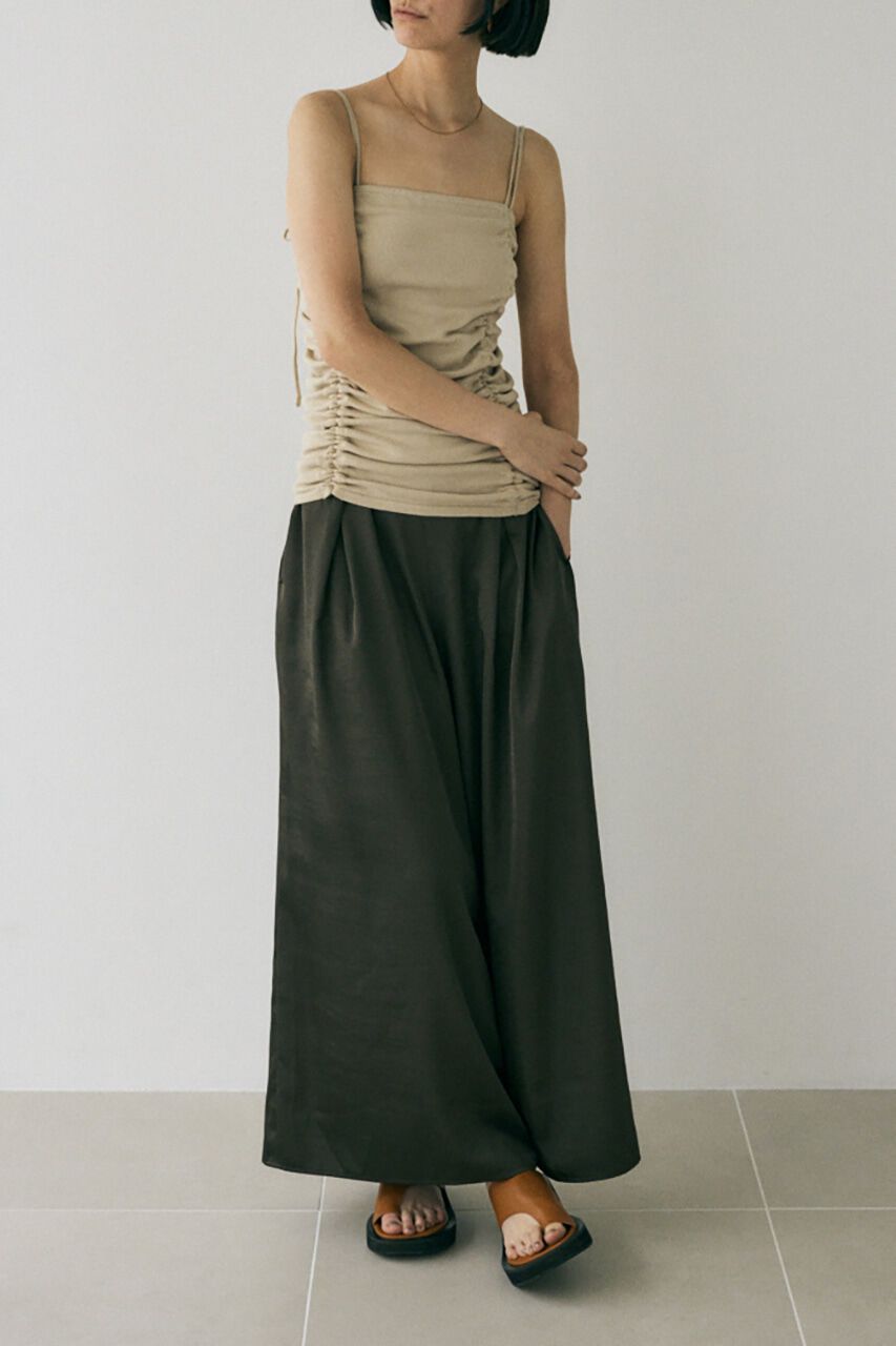 MOUSSY「リサイクルポリエステル使用　フレア分量たっぷりのサテンパンツ」|その他|