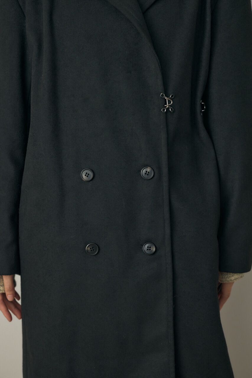 MOUSSY「テーラードロングコート リサイクルポリエステル&times;ウール混」|その他|
