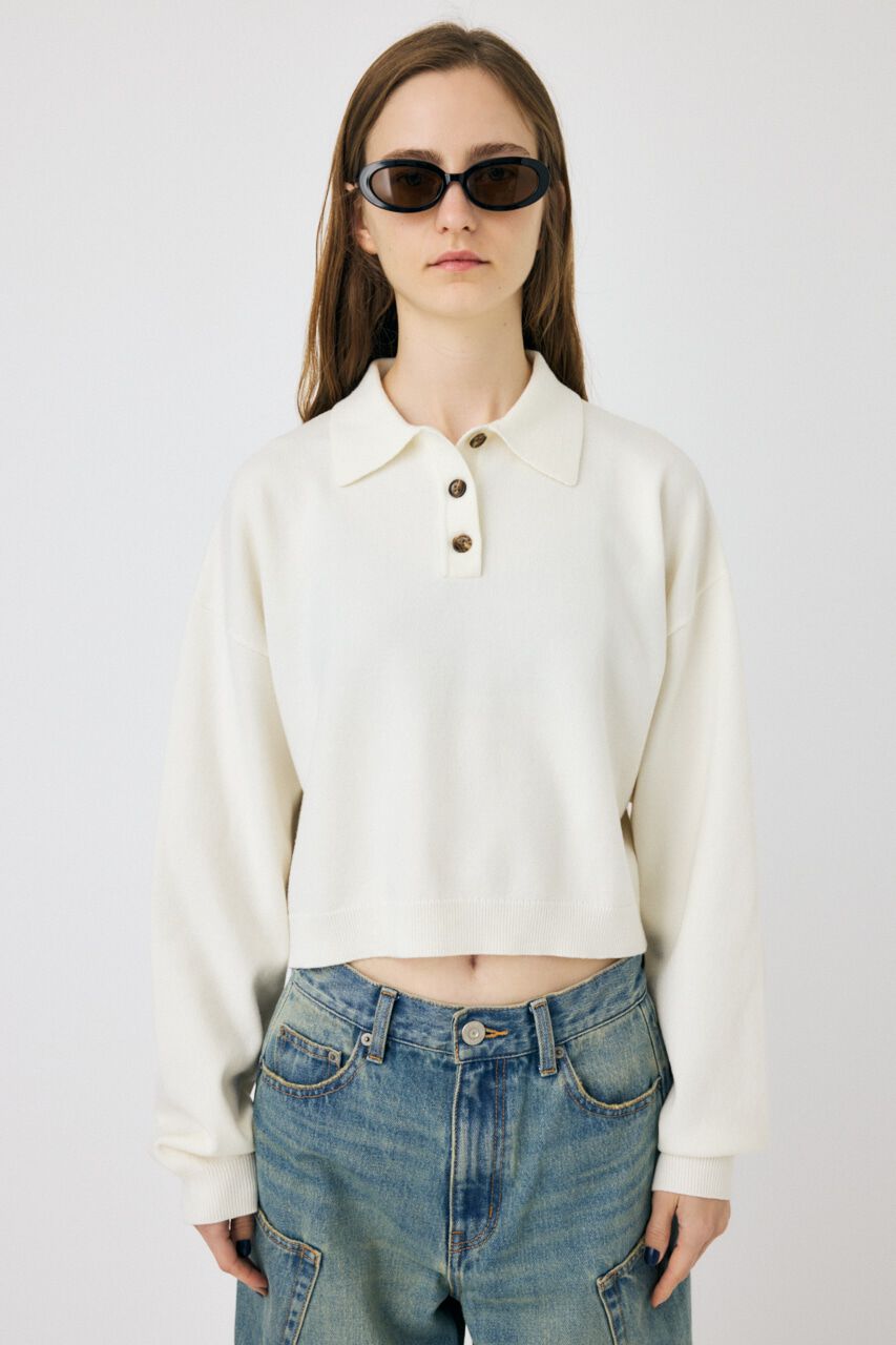 MOUSSY「BOXY KNIT ポロ」|ニット・セーター|
