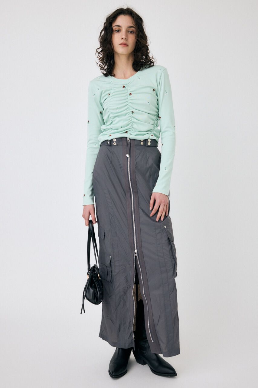 MOUSSY「FRONT ZIP FUNCTION スカート」|スカート|