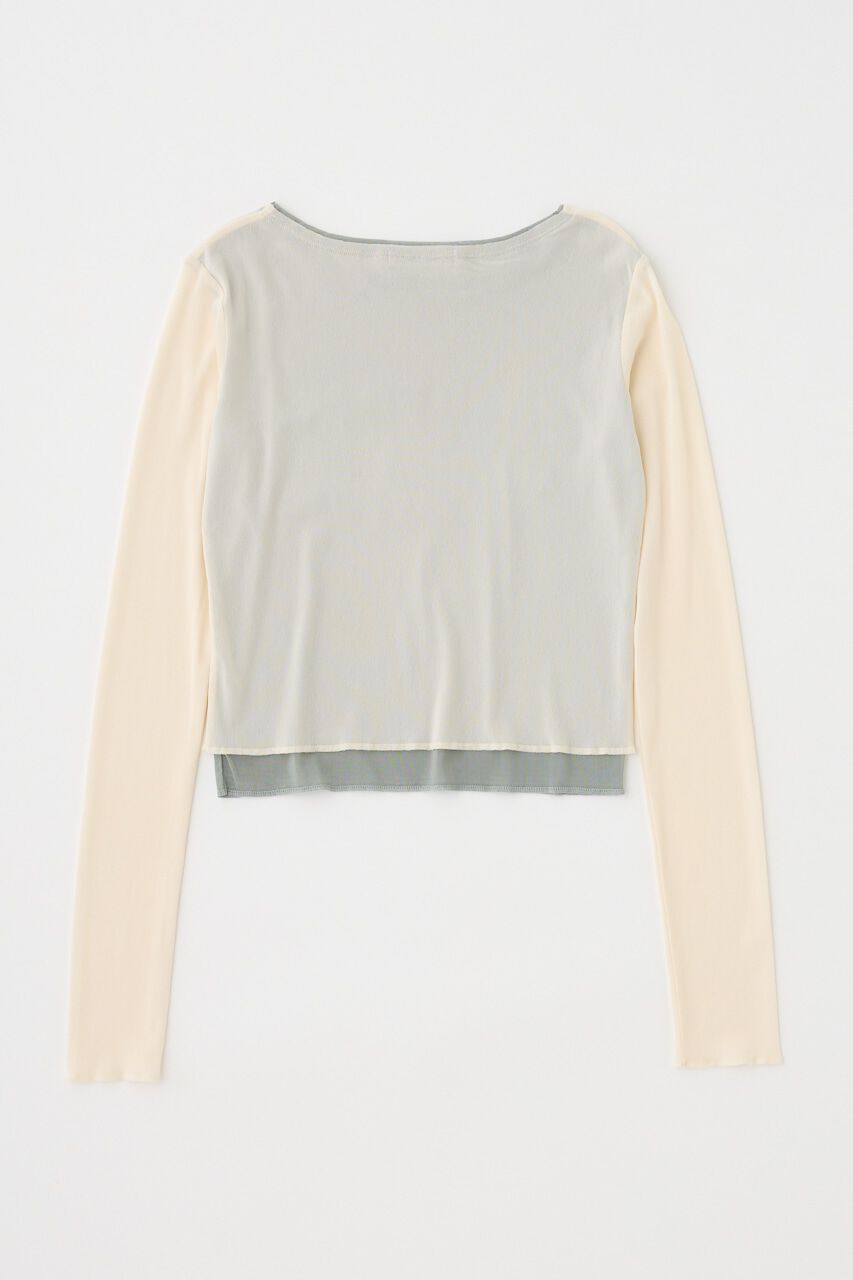 MOUSSY「SHEER LAYERED ロングスリーブTシャツ」|Tシャツ・カットソー|