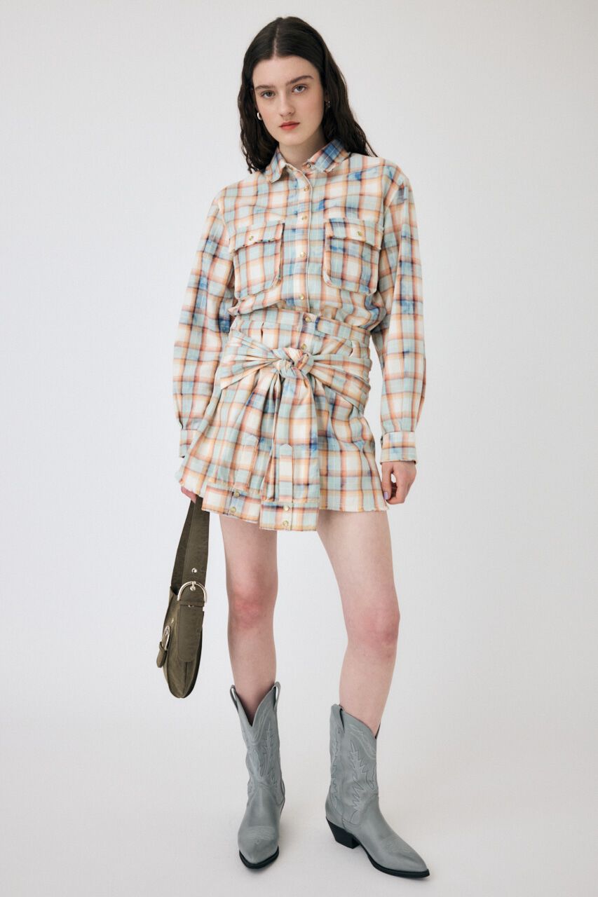 MOUSSY「BLEACH CHECK スカート」|スカート|