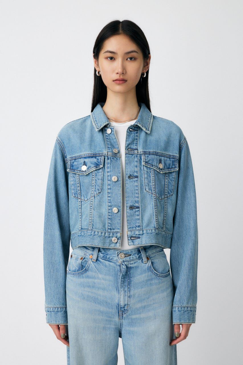 MOUSSY「TENCEL(TM) DENIM SHORT ジャケット」|デニムジャケット|L/BLU1