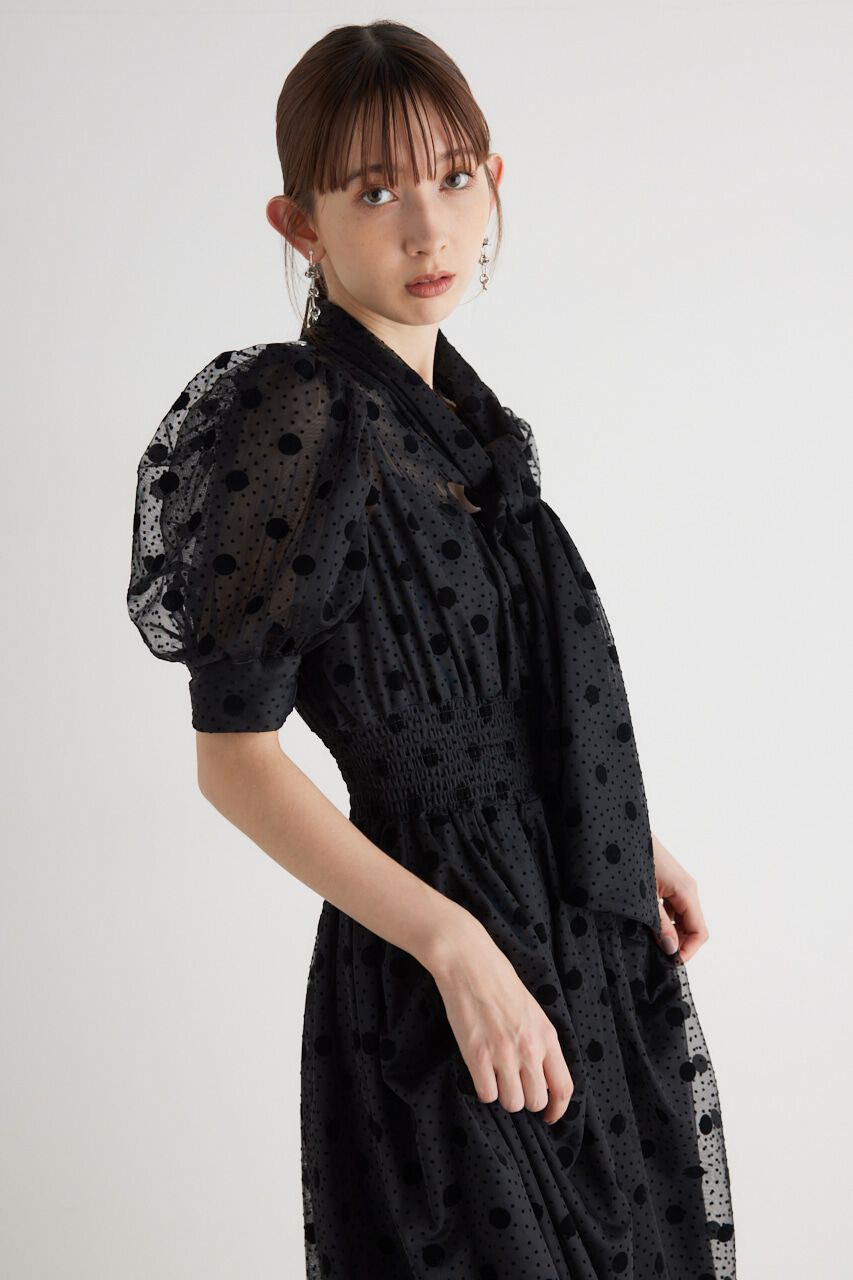 rienda「ネクタイチュールフレア OP」|ワンピース|