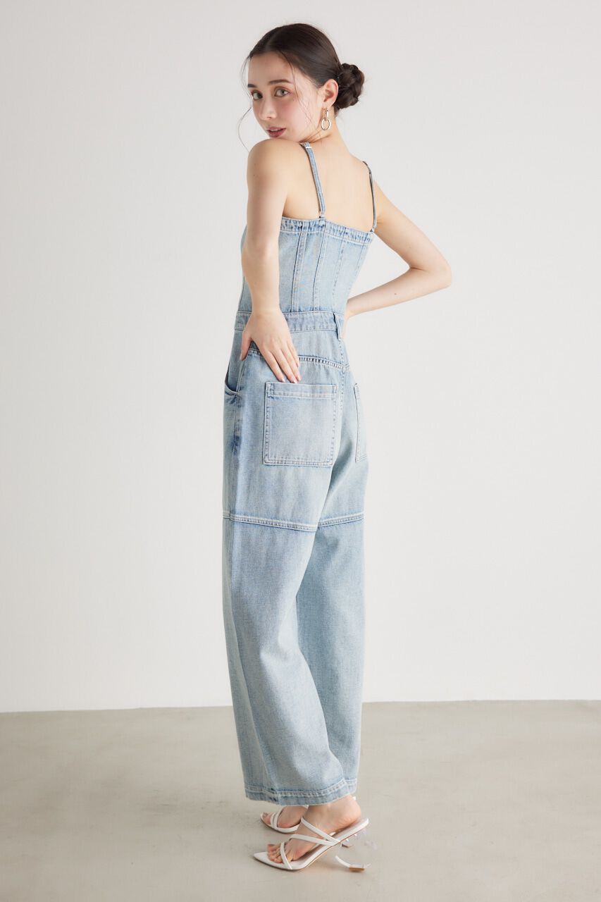 rienda「ビスチェライクDENIMロンパース」|その他|