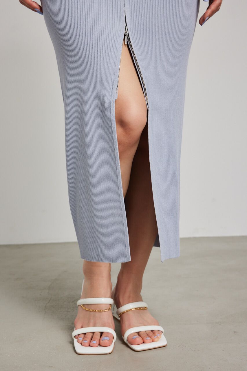 rienda「2WAY ZIPタイトknit OP」|ワンピース|