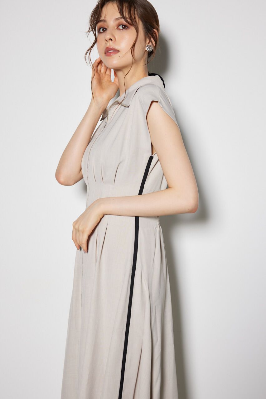 rienda「サイドラインジップフレアワンピース」|ワンピース|