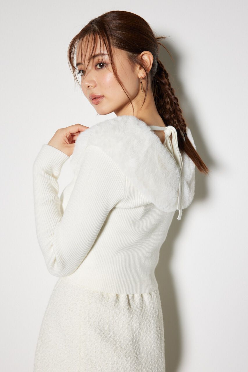 rienda「2WAYフェイクファーニット トップス」|ニット・セーター|