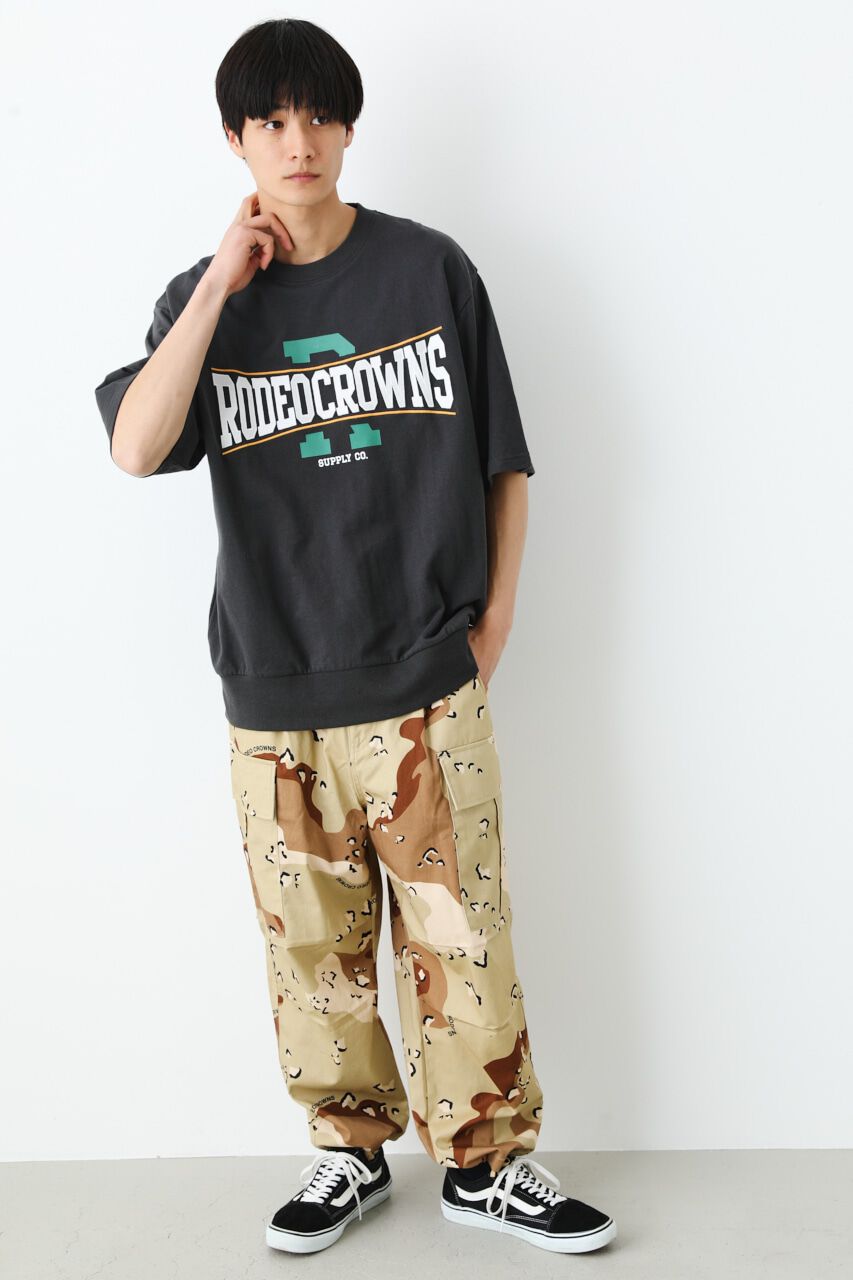 RODEO CROWNS「メンズAuth S/S LOOSEスウェット」|Tシャツ・カットソー|