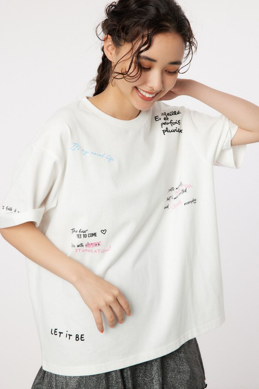 RODEO CROWNS「message Tシャツ」|Tシャツ・カットソー|O/WHT1