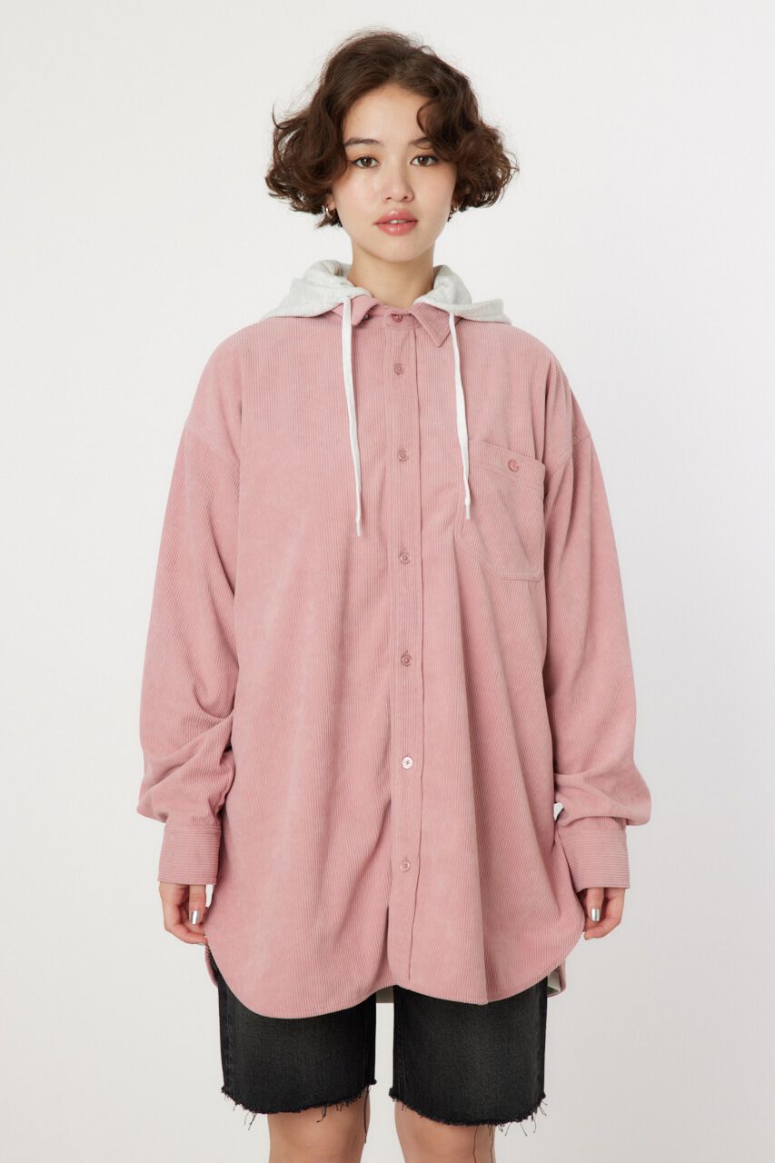 RODEO CROWNS「LOGOコーデュロイフードシャツ」|シャツ・ブラウス|