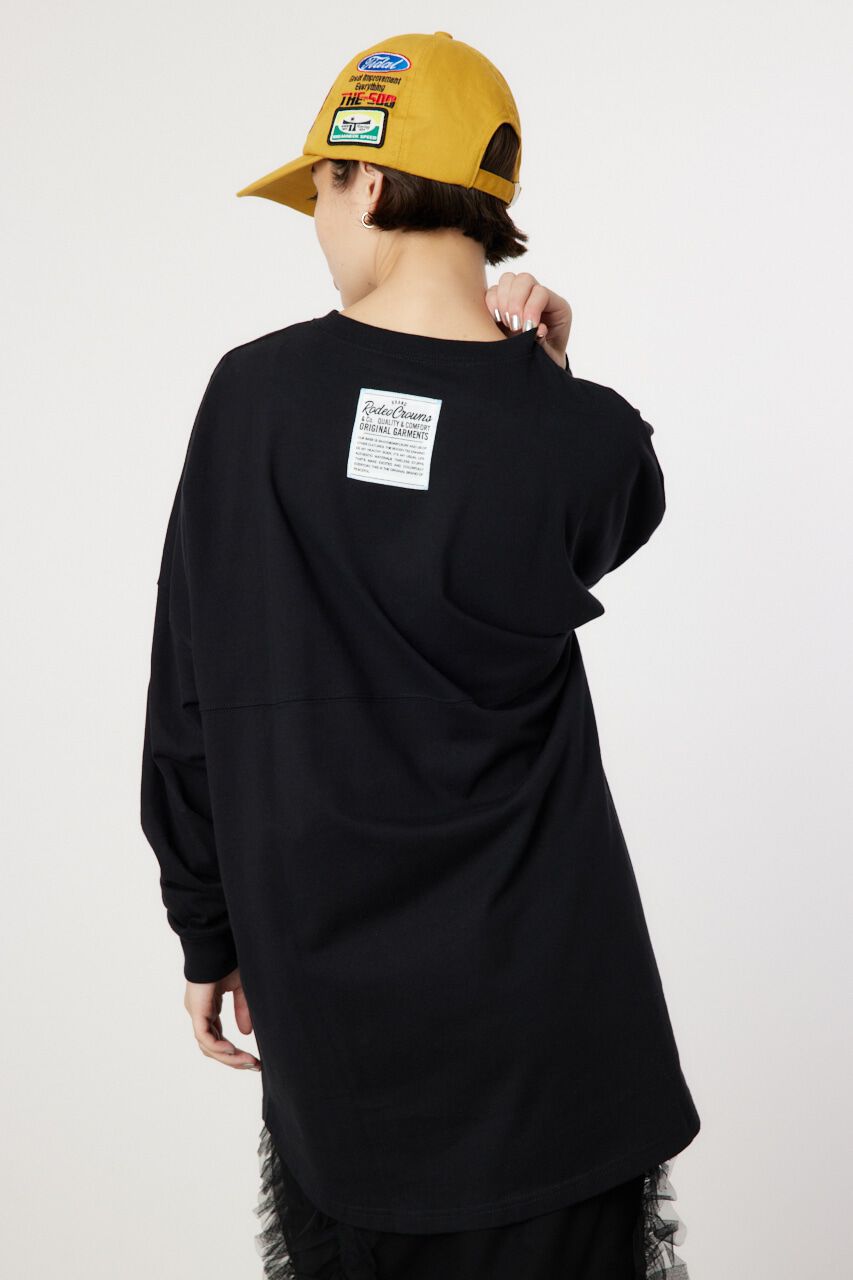 RODEO CROWNS「スクエアネームL/Sワンピース」|ワンピース|BLK