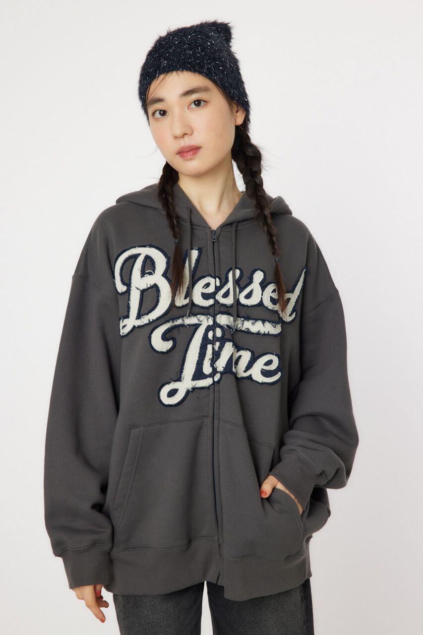 RODEO CROWNS「blessed time ジップパーカー」|パーカー|L/BLK1