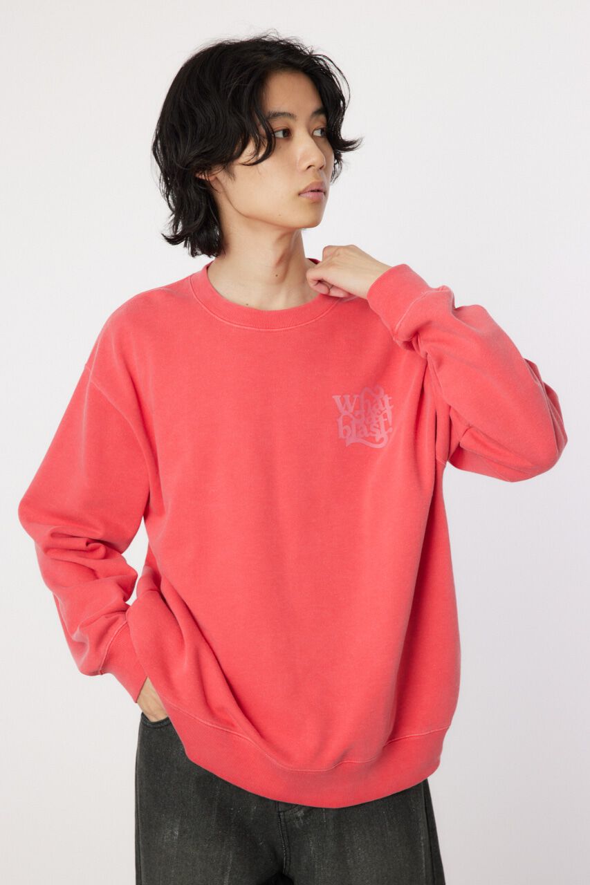 RODEO CROWNS「ピグメントロゴスウェット」|パーカー|RED