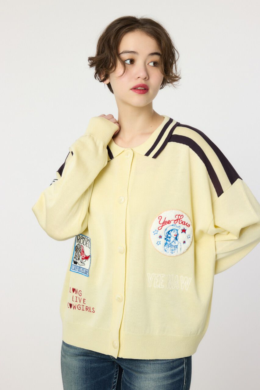 RODEO CROWNS「ワッペンニットカーディガン」|ニット・セーター|