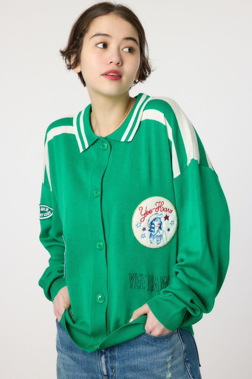 RODEO CROWNS「ワッペンニットカーディガン」|ニット・セーター|