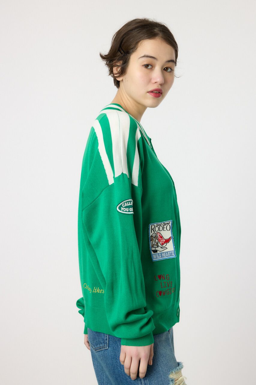 RODEO CROWNS「ワッペンニットカーディガン」|ニット・セーター|