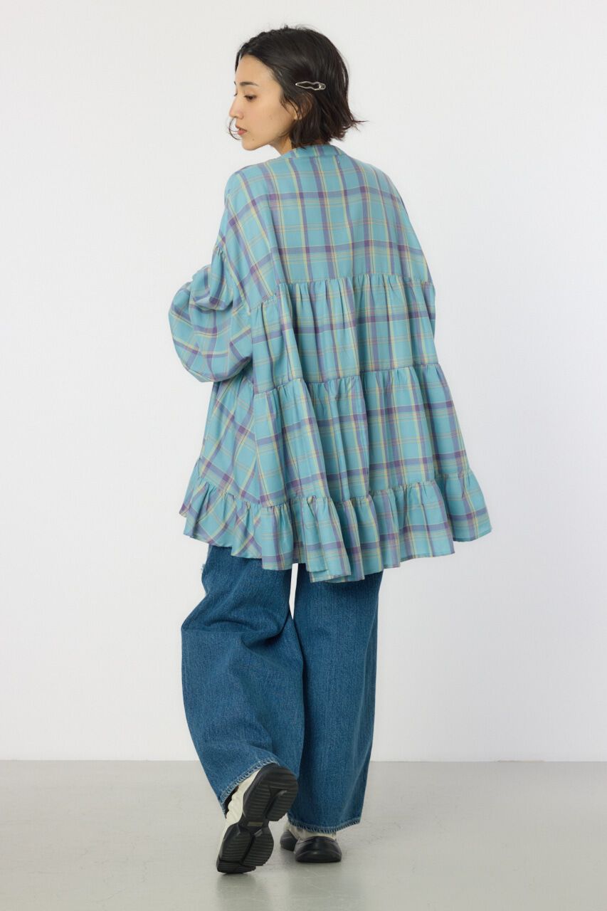 RODEO CROWNS「マルチチェックティアードチュニック」|シャツ・ブラウス|