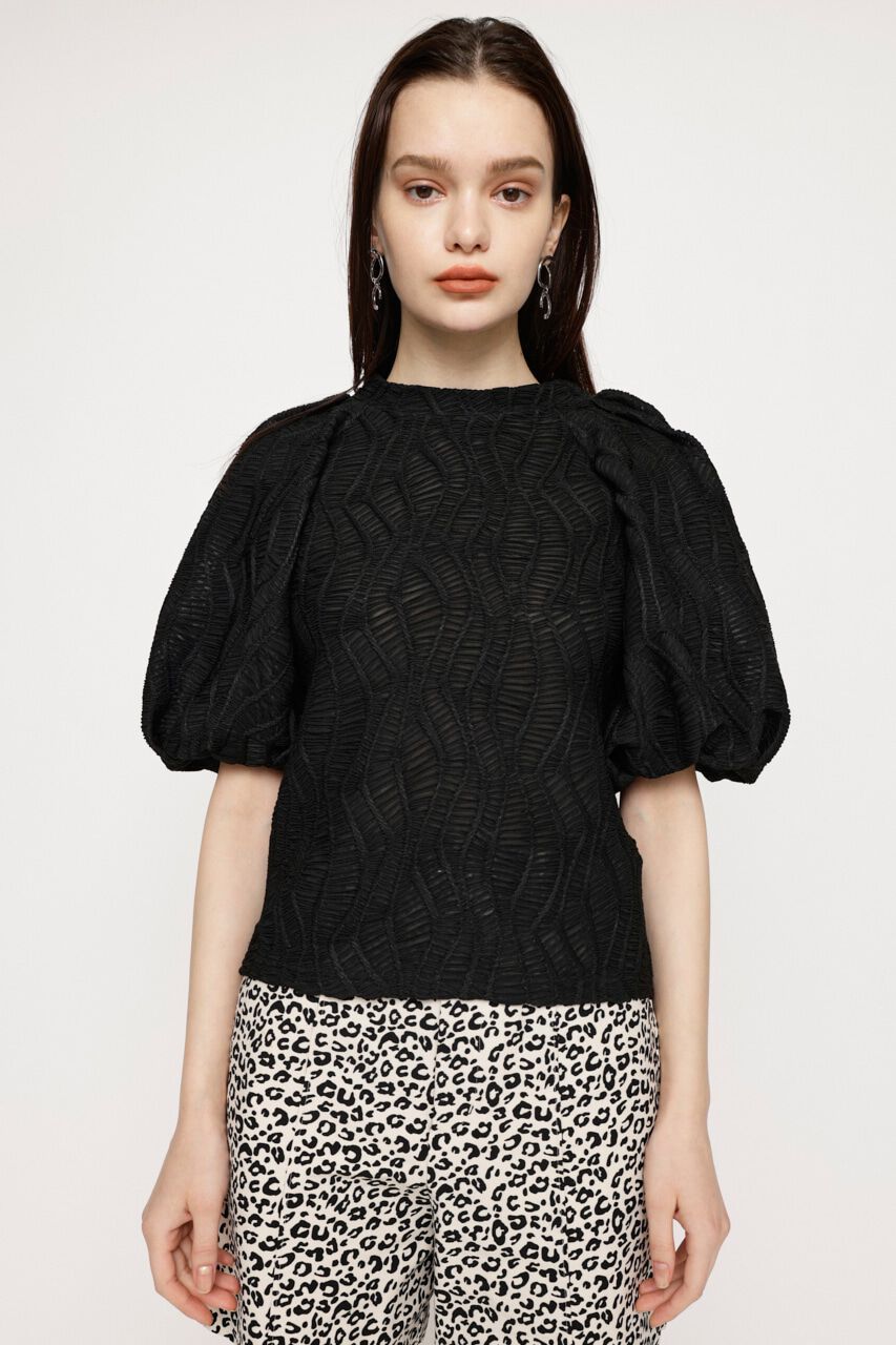 SLY「CUT LACE PUFF SLEEVE トップス」|Tシャツ・カットソー|