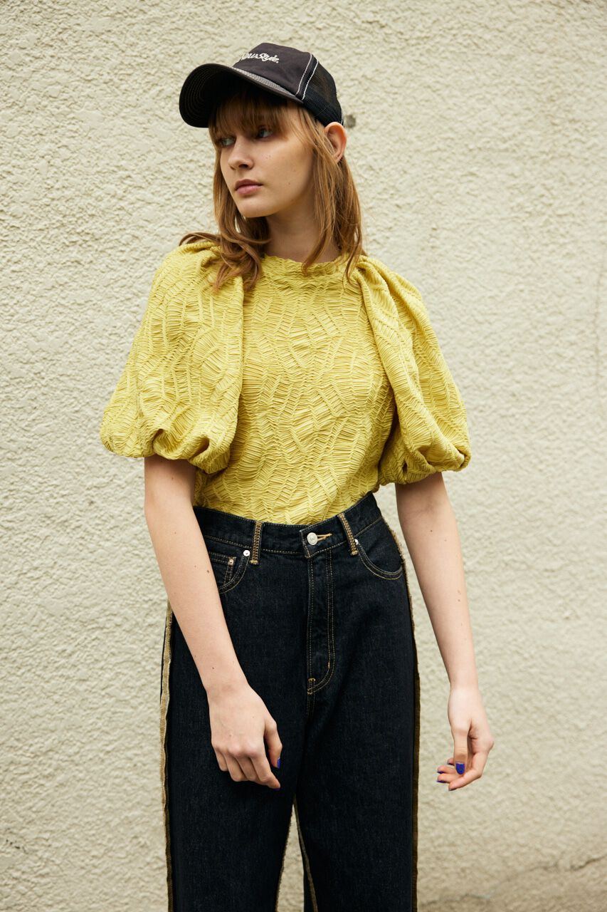 SLY「CUT LACE PUFF SLEEVE トップス」|Tシャツ・カットソー|