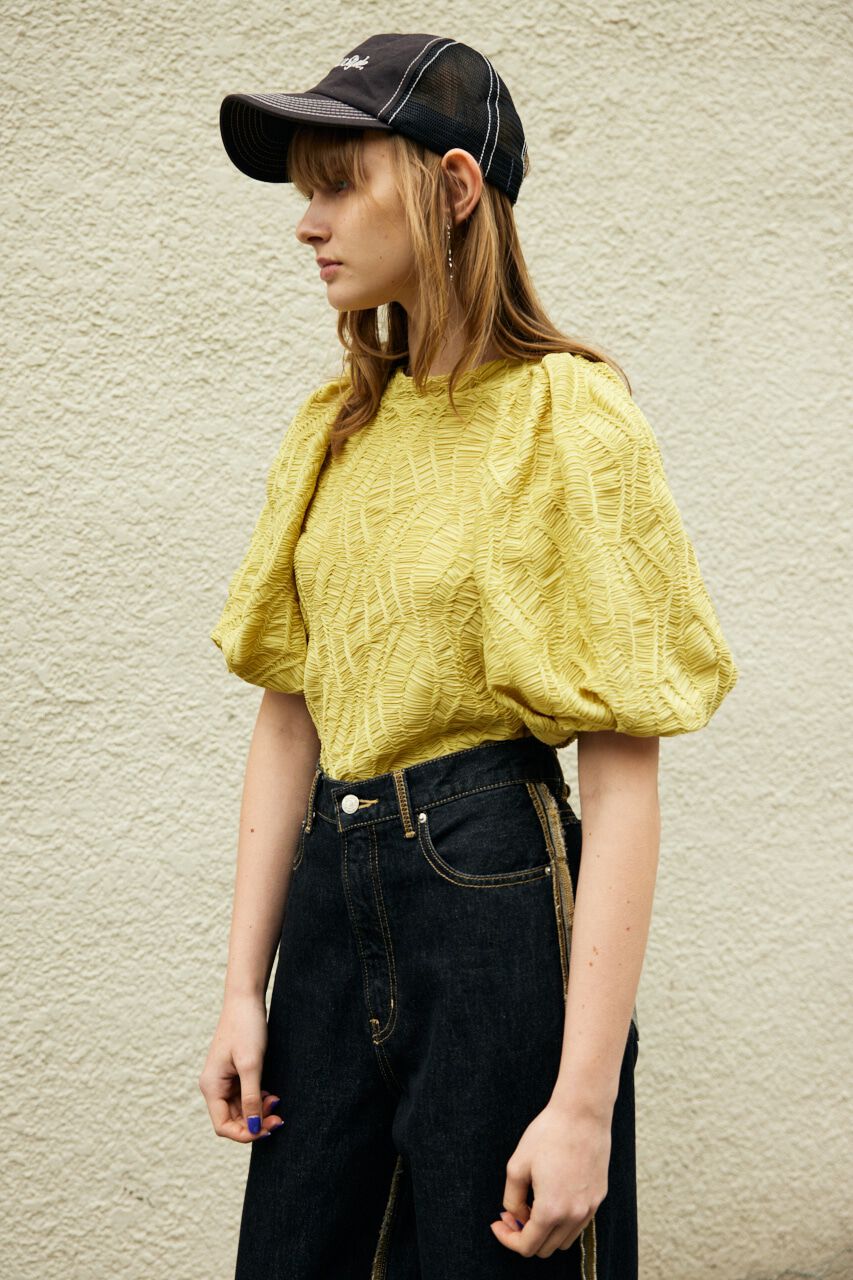 SLY「CUT LACE PUFF SLEEVE トップス」|Tシャツ・カットソー|