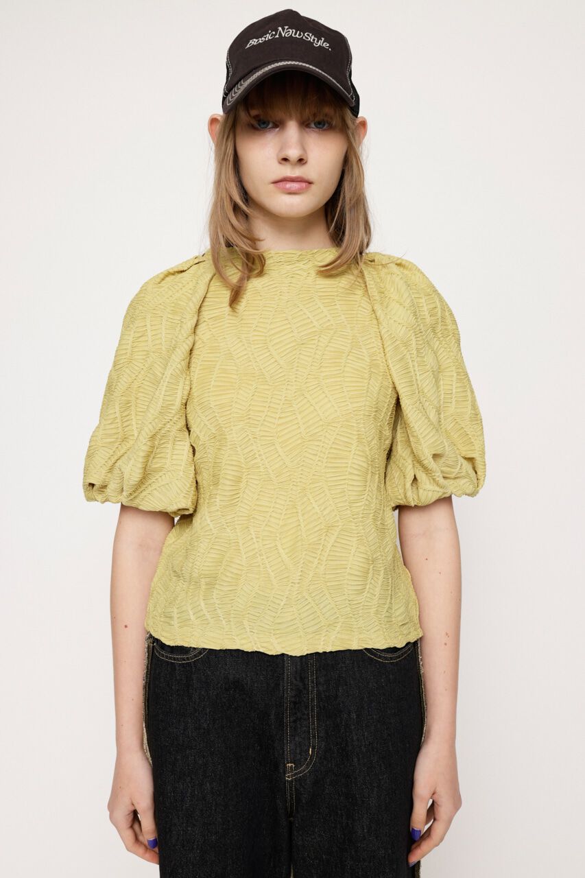 SLY「CUT LACE PUFF SLEEVE トップス」|Tシャツ・カットソー|