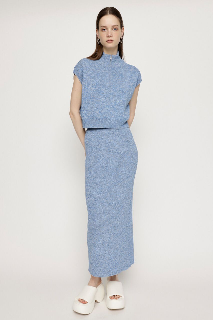 SLY「HALF ZIP KNIT トップス」|タンクトップ|