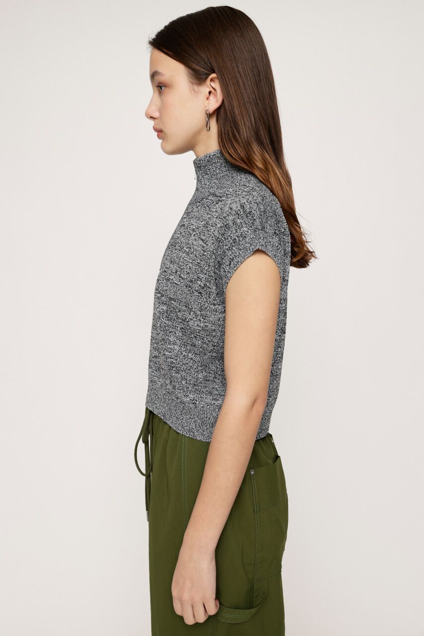 SLY「HALF ZIP KNIT トップス」|タンクトップ|