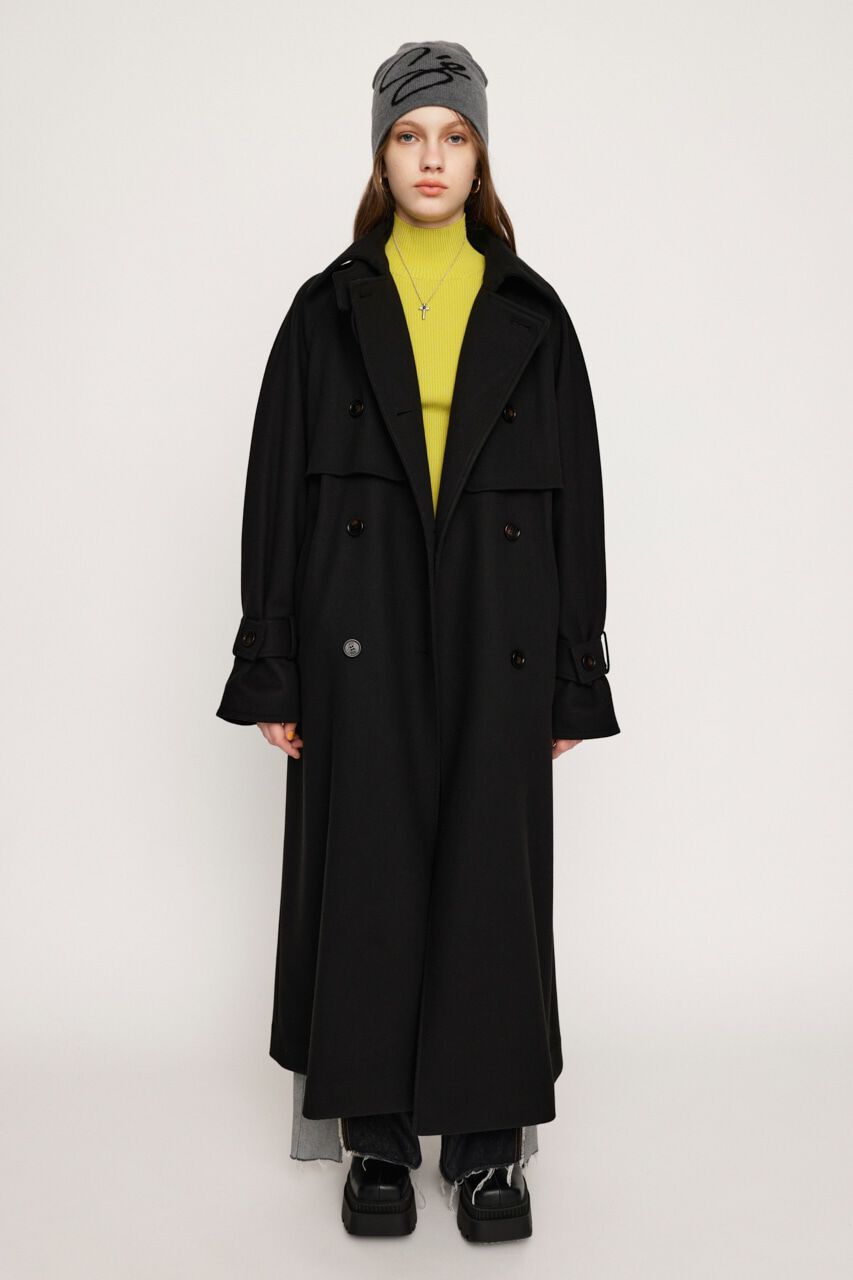 SLY「LAYERED FLAP BELTED コート」|その他|BLK