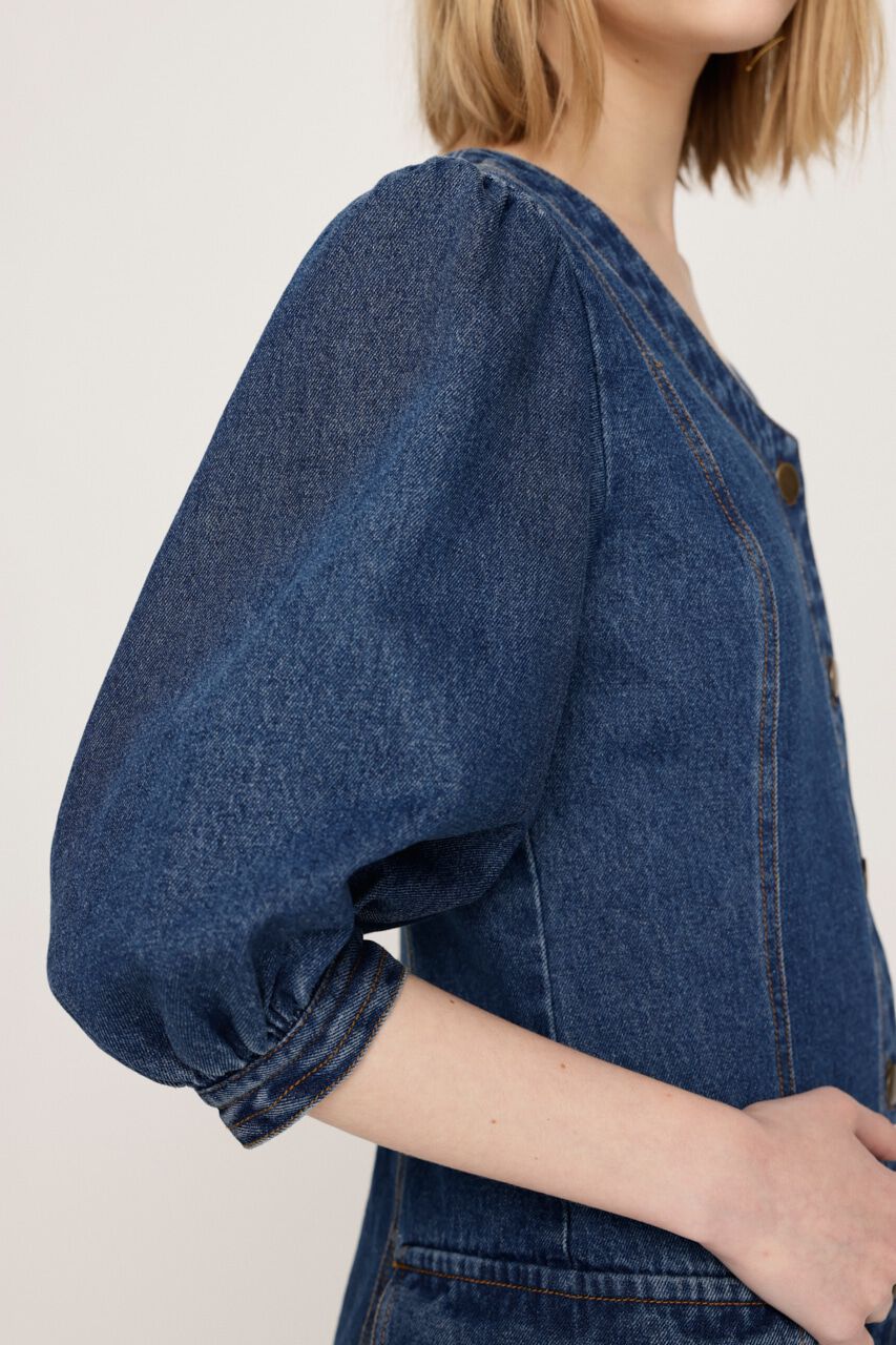 SLY「V NECK DENIM ショートワンピース」|ワンピース|