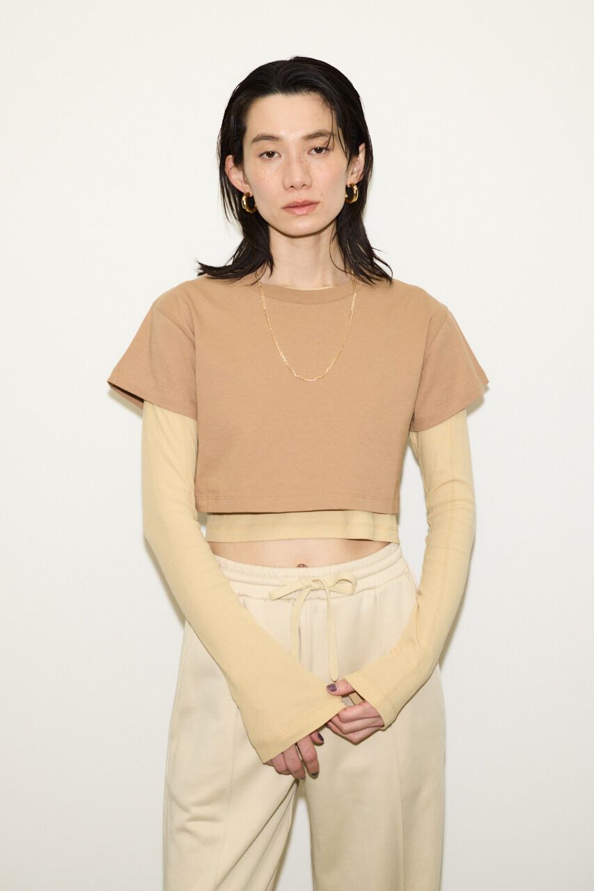 SLY「2P LAYERED トップス」|Tシャツ・カットソー|BEG