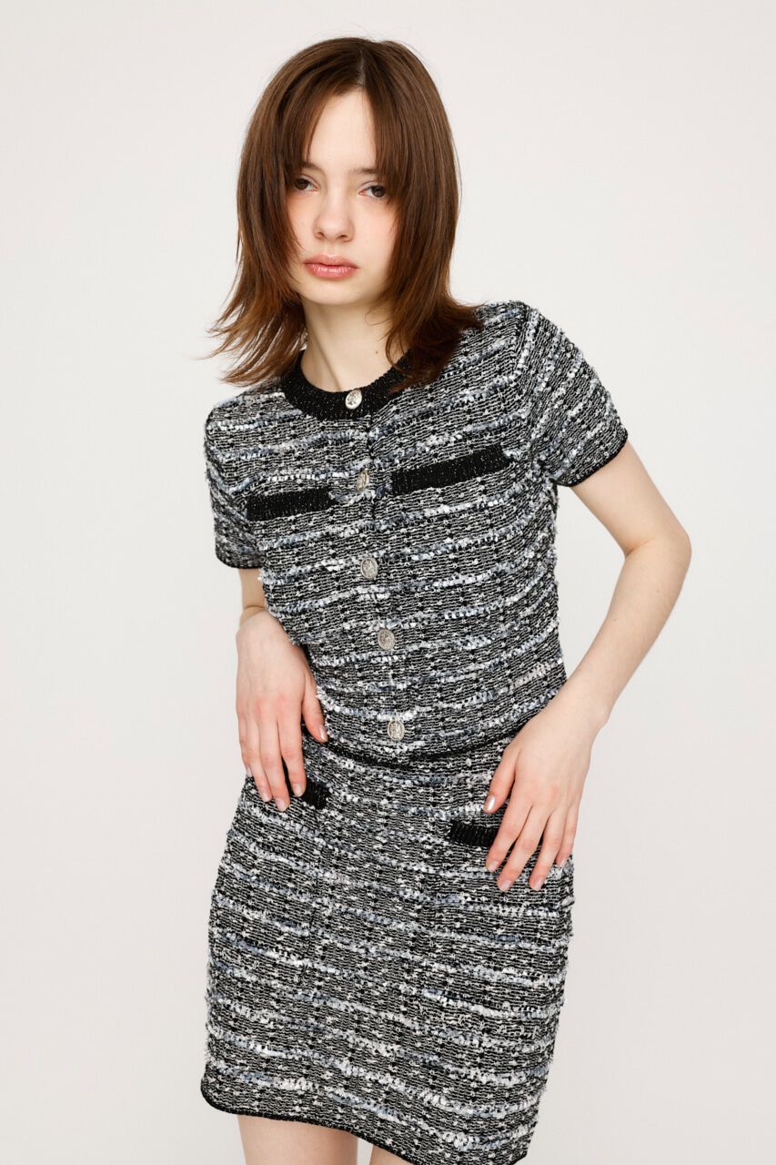 SLY「KNIT TWEED ショートスカート」|スカート|